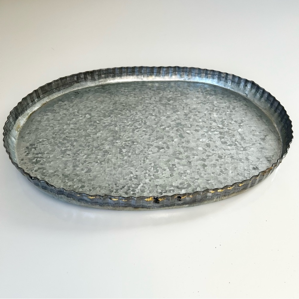 Galvanized Metal Decorative Tray